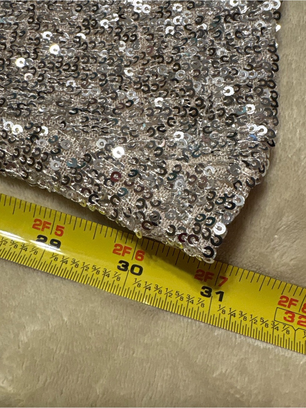 Aakaa Silver Sequin Wide Leg Pants - Picture 3 of 9